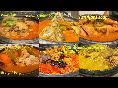 7 best Ghanaian Soup Recipes | Peanut Butter Soup at home | Palm soup recipe| light soup recipes