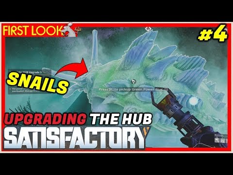 SATISFACTORY Snails Cement Poison! Upgrading The Hub