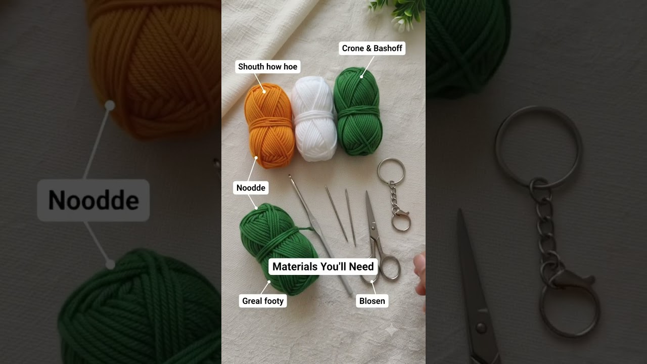 tricolour keychain crochet#shorts #youtubeshorts #trending #crochet #independenceday