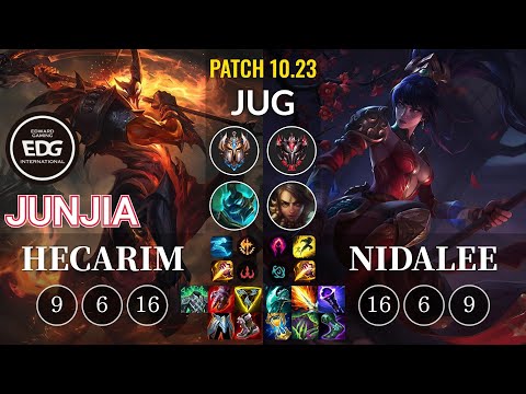 EDG JunJia Hecarim vs Nidalee Jungle - KR Patch 10.23