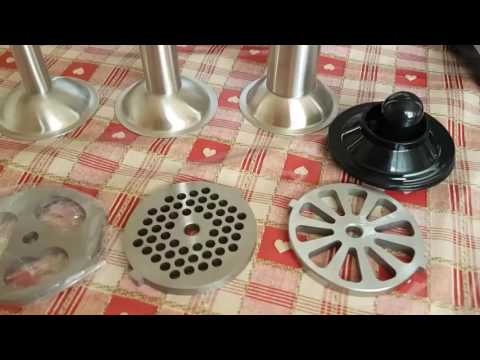 Unboxing of meat grinder mincer
