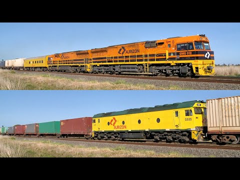 7MP1 Aurizon / TGE Container Train With GWU012, GWU014 & G535 Mid Train (2/9/2023) - PoathTV