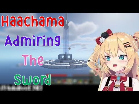 EPIC: Haachama's jaw-dropping reaction to 'The Sword' in Minecraft Holo Server