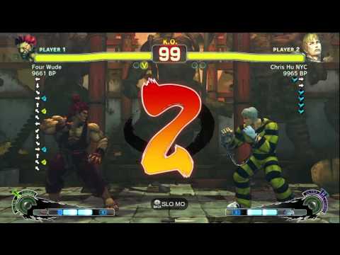 Chris Hu [Cody] vs Four Wude [Akuma] SSF4 Endless Battle Matches - Xbox Live