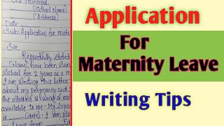 Application To Principal For Maternity Leave | How To Write Maternity Leave Letter |
