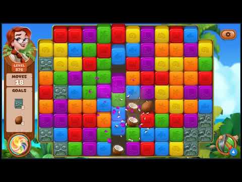 Lost Island Blast Adventure Level 876 - NO BOOSTERS 🏝️ | SKILLGAMING ✔️