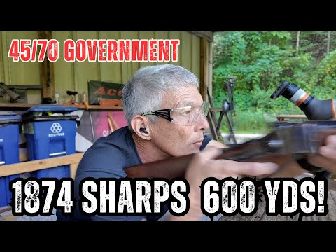 Das erste Mal mit einer Sharps 1874 Style 45/70 Government geschossen. 600 Yards?