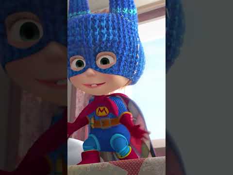 SuperMasha is in a hurry to help! 🦸‍♀️ @MashaBearRUSSIAN #SelfMadeHero #Shorts #cartoonforkids