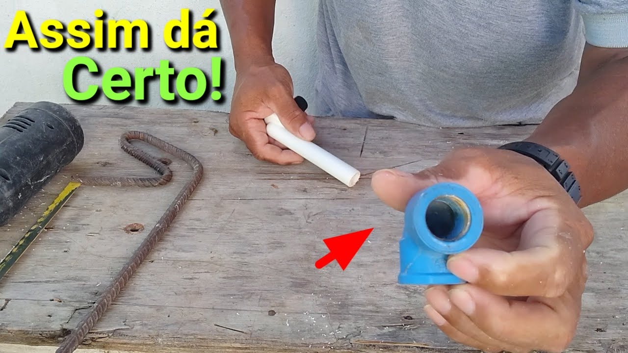 Simples fazer rosca com joelho azul!