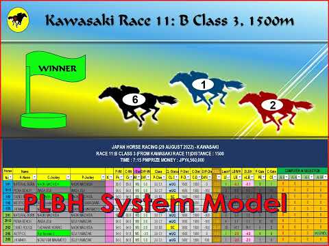 Horse Racing Tips   29 August 2022 (Monday) JPN Kawasaki Race Course