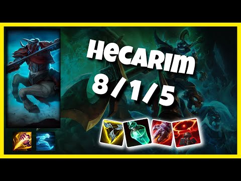Hecarim vs Rek'Sai BR Challenger JUNGLE (8/1/5) Gameplay Replay - Patch 10.24