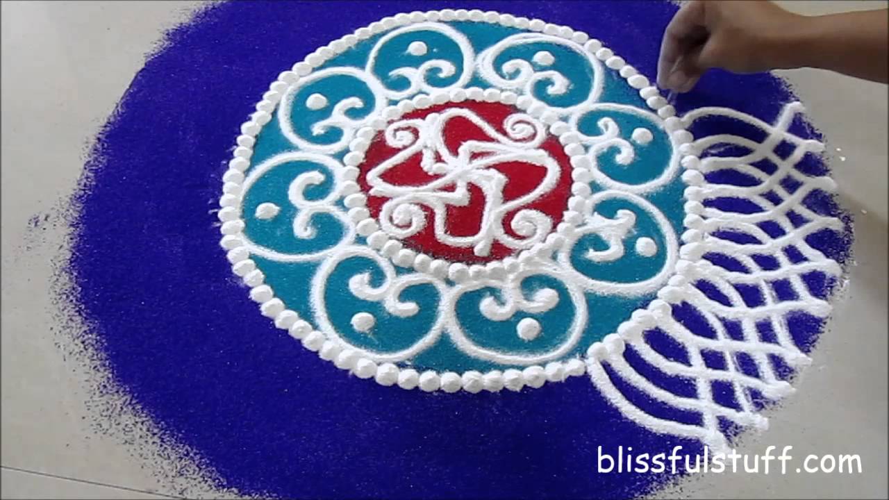 Sanskar bharati rangoli design for Diwali by Poonam Borkar