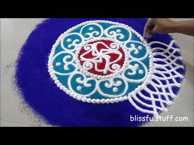 Sanskar bharati rangoli design for Diwali by Poonam Borkar
