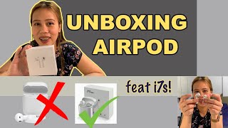 Unboxing my Airpod with i7s comparison