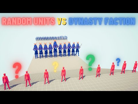 9x RANDOM UNITS vs DYNASTY FACTION - RANDOM UNITS MOD - Totally Accurate Battle Simulator TABS