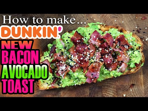 How to make DUNKIN's BACON AVOCADO TOAST -Dunkin' Donuts New Limited Time Menu item -Recipe & Review