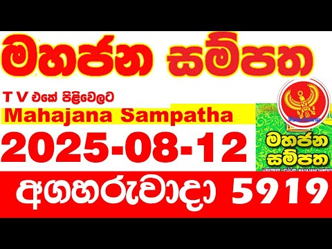 Mahajana Sampatha 5919 2025.08.12 Today NLB Lottery Result අද මහජන සම්පත ලොතරැයි ප්‍රතිඵල Show