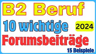 Forumsbeitrag schreiben/ TELC B2 Beruf + Redemittel / 10 wichtige Forumsbeiträge