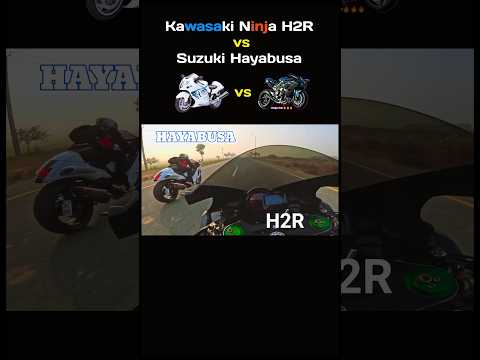 Kawasaki Ninja H2R vs Hayabusa  Drag Race of Legends!  Who’s the King of Speed? #h2r