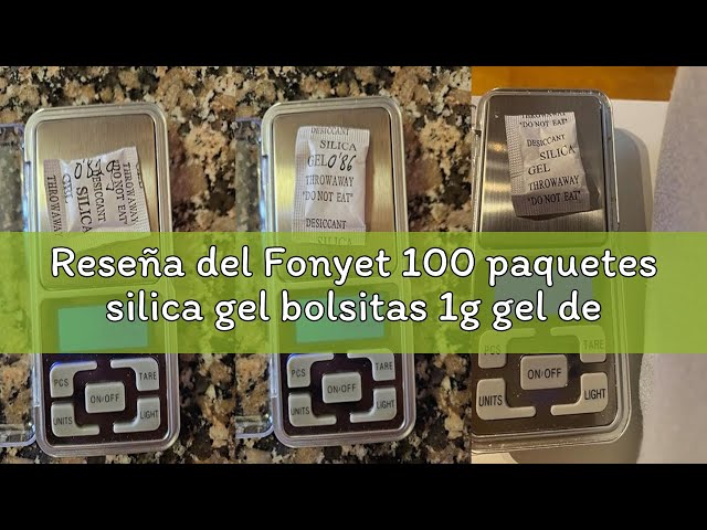 Vídeo relacionado con 100 Silica gel bolsitas 1g, Gel de Sílice Deshumidificador Desecante, Bolsas de Silice Antihumedad, Bolsas De Gel De SíLice Sachets Desecante para Deshumidificar Ropa, Comida