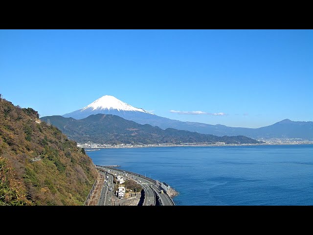薩埵峠から望む富士山 歌川広重「東海道五十三次 由井」