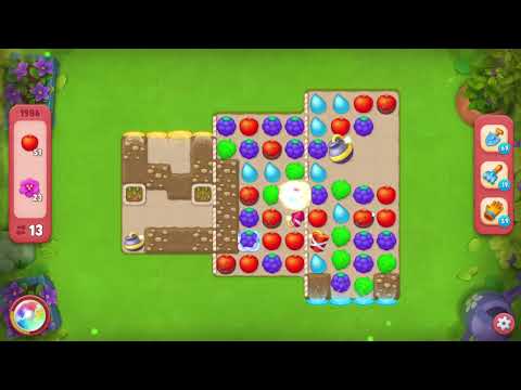 Gardenscapes 1986 Hard Level - 16 moves - NO BooSTERS