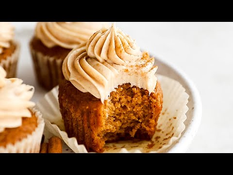 Pumpkin Cupcakes with Cream Cheese Frosting
