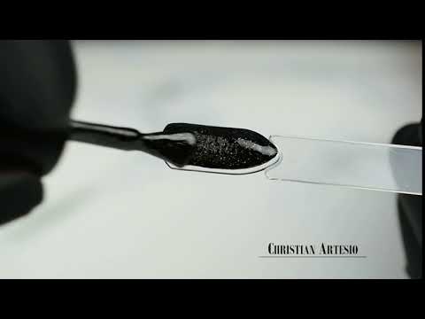 Ημιμόνιμο Βερνίκι Νυχιών Νο 092 Μαύρο Χρυσό Fine Glitter 10ml - Christian Artesio