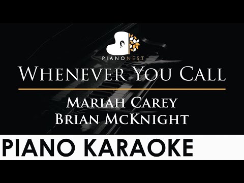 Mariah Carey, Brian McKnight - Whenever You Call - Piano Karaoke Instrumental Cover with Lyrics
