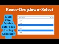 React Dropdown Select Tutorial | React Select