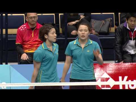 Badminton - sulkapallo, Finnish Open, women's doubles: Aratama - Watanabe  vs. Barning - Tabeling