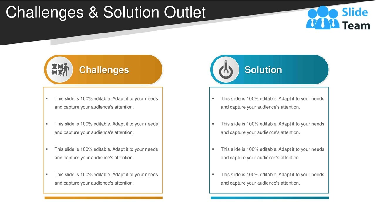 Challenges And Solution Outlet Powerpoint Templates
