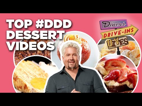 Top #DDD Dessert Videos with Guy Fieri | Diners, Drive-Ins and Dives | Food Network