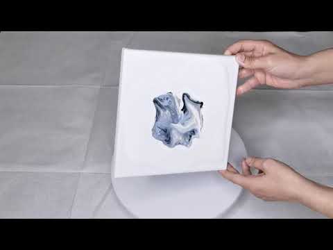 [16] Acrylic pouring| Fluid art| Paint pour on a cake stand| spin art|Bloom Technique| Sheleeart