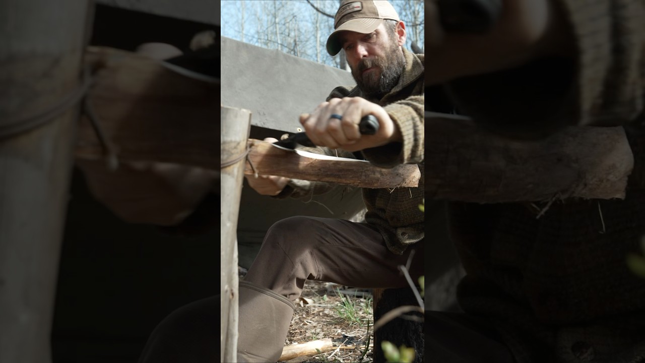 Turning the new MKC SERE 25 into a #bushcraft drawknife! #survival #woodworking #campinghacks