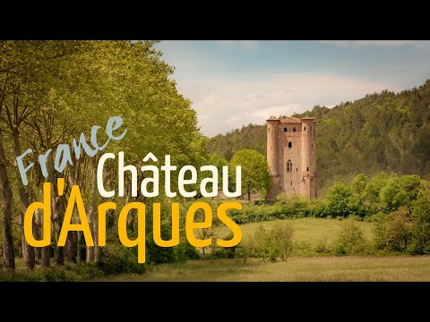 Castle in Pays Cathare South France:  Chateau d'Arques | 4K Drone Footage