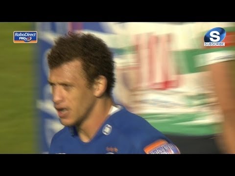 Gopperth linebreak sets up great Zane Kirchner Try - Leinster v Benetton Treviso 18th April 2014