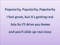 POPULARITY SPARKS. LYRICS
