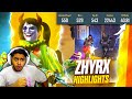 WORLD's LONGEST 360 Degree Spray REFLEX Conqueror T1 Zhyrx Gaming BEST Moments in PUBG Mobile
