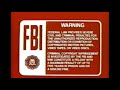 FBI Warning Screens On VHS