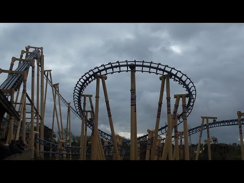 Kumali roller coaster back seat, Flamingoland, UK