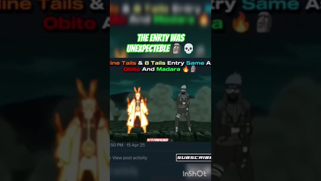 8 tails and 9 tails same entry as like madara and Obito🗿💀🤫#shorts#viral#trending