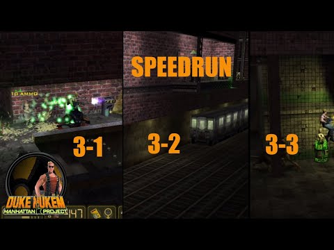 Duke Nukem: Manhattan Project speedruns - 3 ILs (Ch.3 - Metro Madness) - any% Hard (2021)
