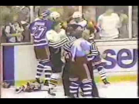 Rangers Flyers Line Brawl Sept 21, 1986