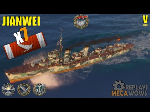 Jianwei 7 Kills & 145k Damage | World of Warships Gameplay