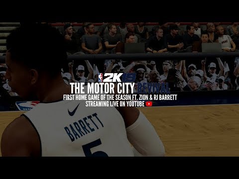 NBA 2K19 PISTONS TRADITIONAL MYGM - FIRST HOME GAME OF THE SEASON FT. ZION & RJ BARRETT (EP.14)