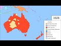 The History of colonization of Australia and New Zealand: Every Year