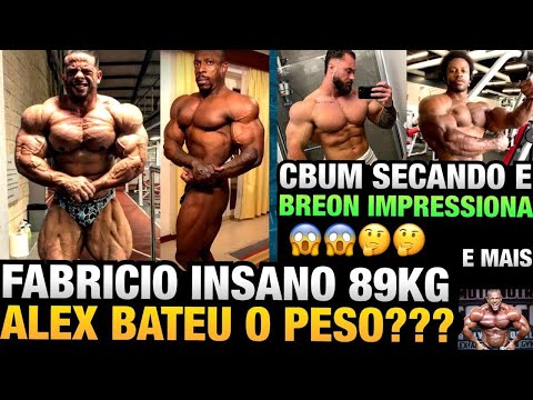 CBUM SECANDO - ALEX BATEU O PESO ? - FABRICIO ENORME COM 89KG - BREON MOSTRA O SHAPE E MUITO MAIS
