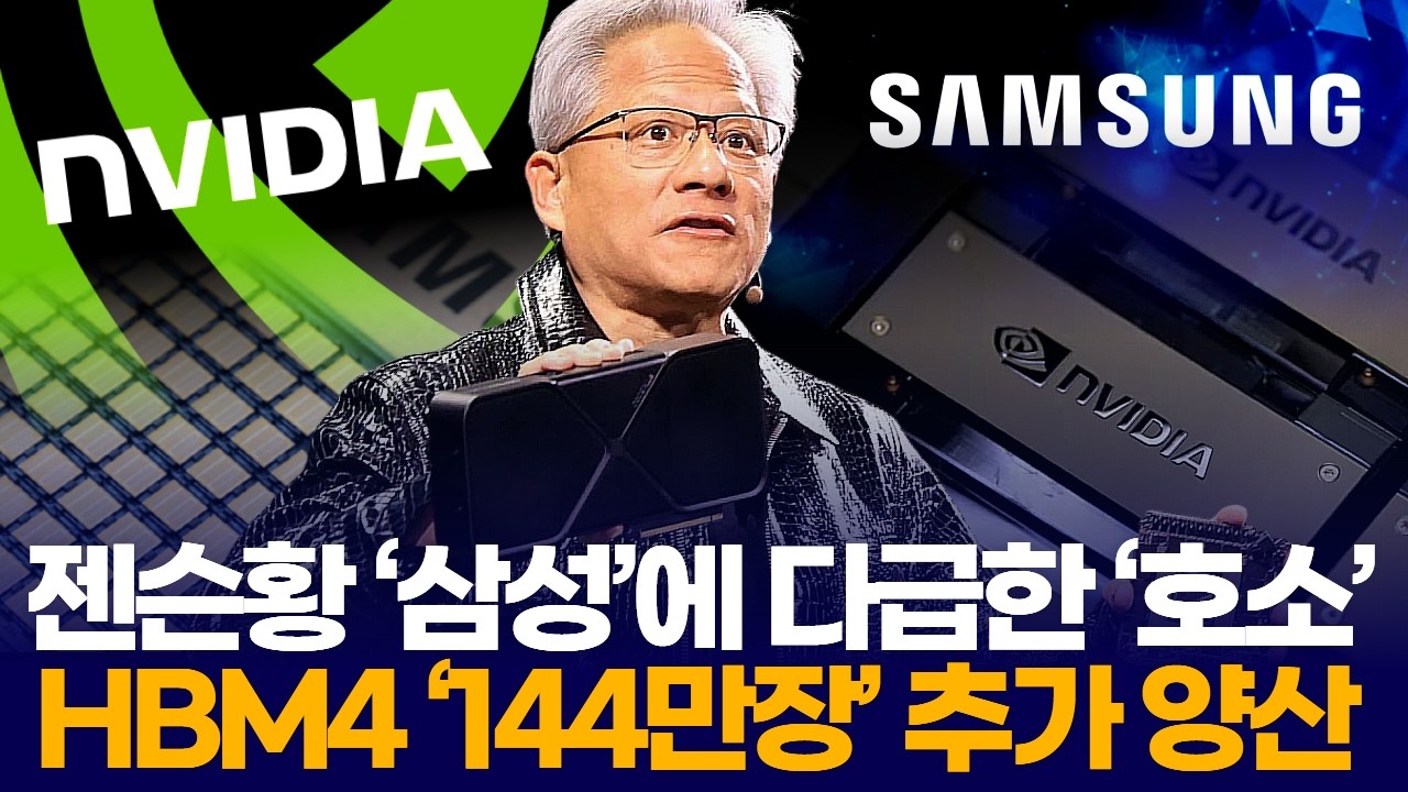 젠슨황 ‘삼성’에 다급한 ‘호소’  "HBM4 ‘144만장’ 추가 양산"