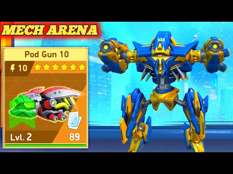 Hemlock with Pod Gun 10 Gameplay - Mech Arena